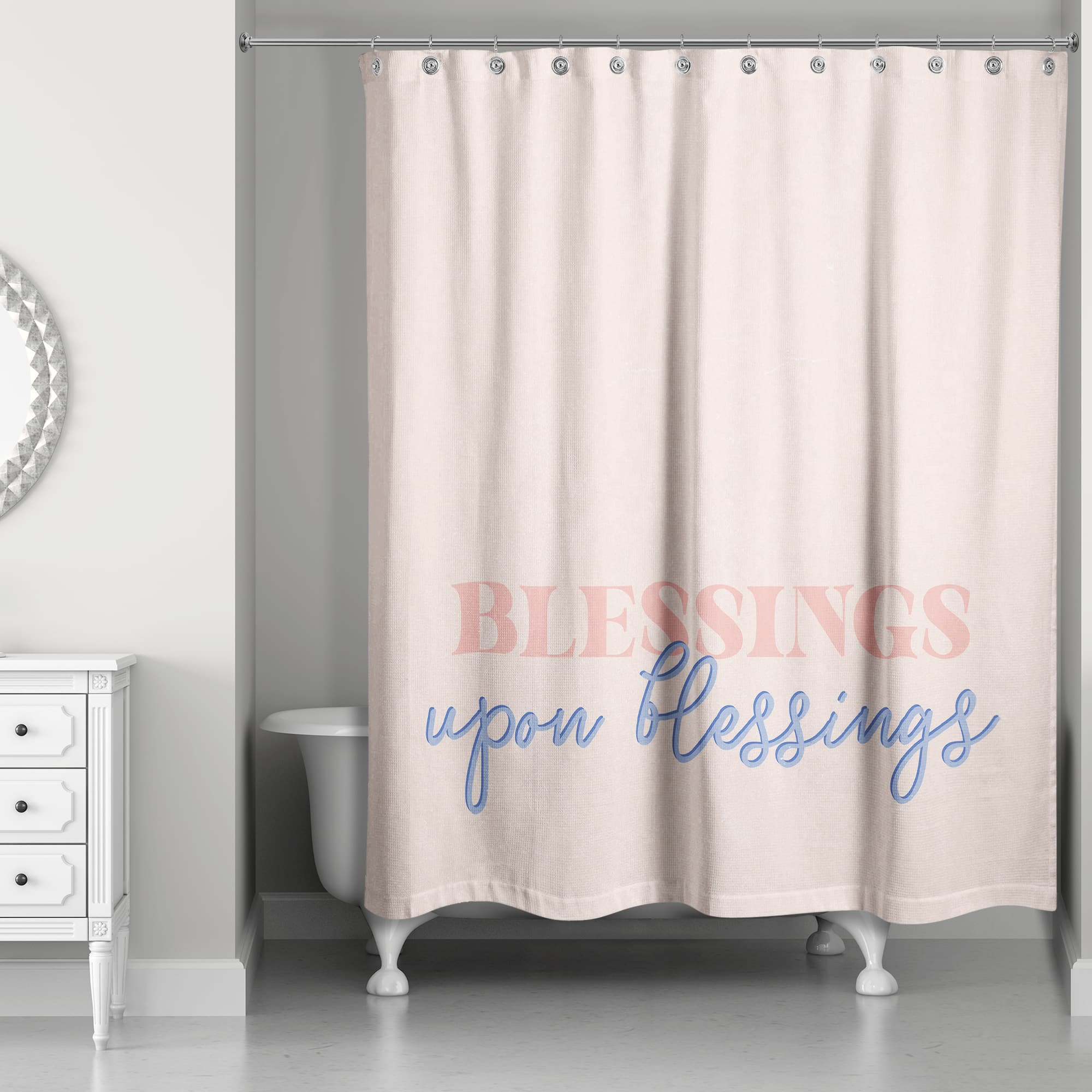 Blessings Upon Blessings 71" x 74" Shower Curtain